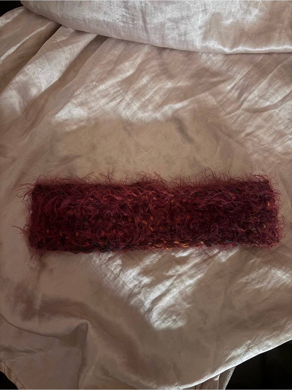 Crochet Earwarmer Headband #handmade #Burgundy